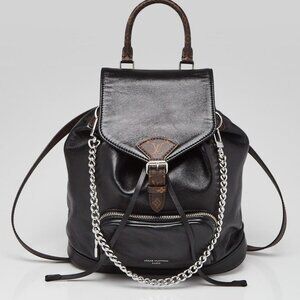 Louis Vuitton Black Lambskin Leather Montsouris Vibe PM Backpack Bag